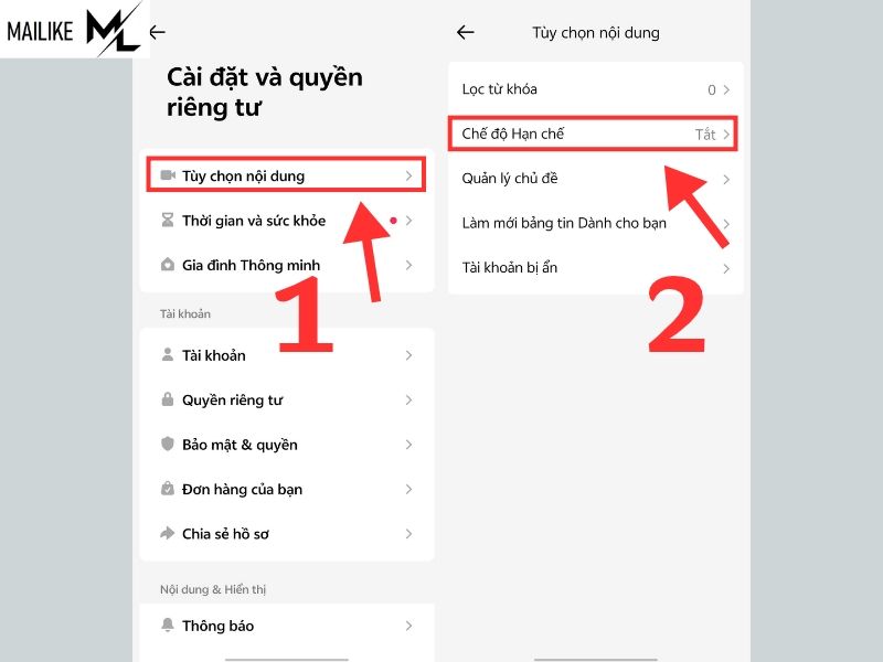 Cách bật tính năng kiểm soát nội dung trên TikTok