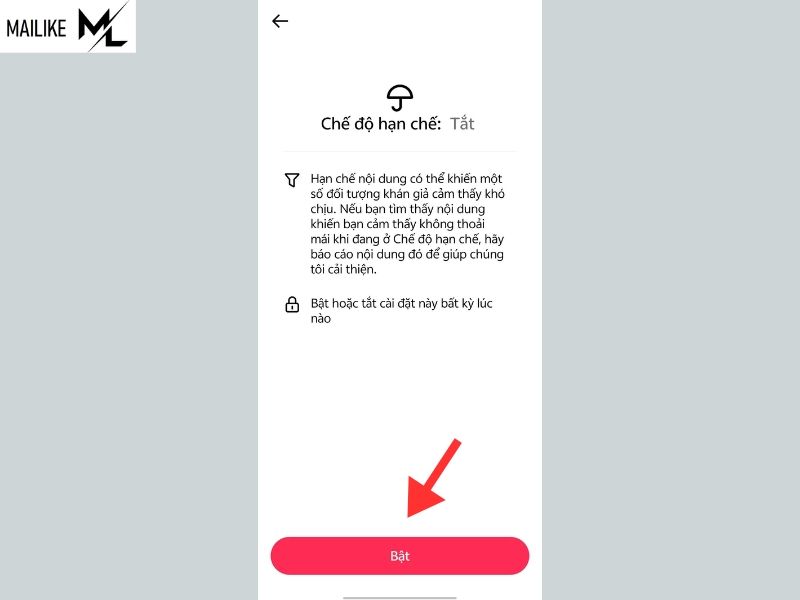 Cách bật tính năng kiểm soát nội dung trên TikTok
