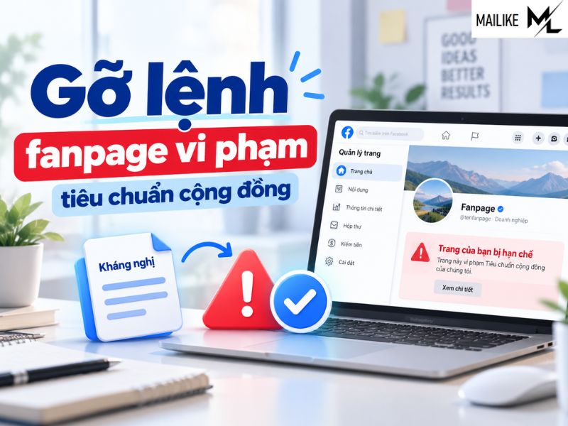 Cách gỡ lệnh fanpage bị vi phạm tiêu chuẩn cộng đồng
