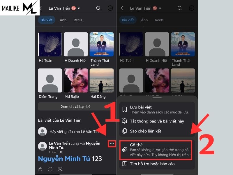 Cách gỡ tag khỏi bài đăng Facebook