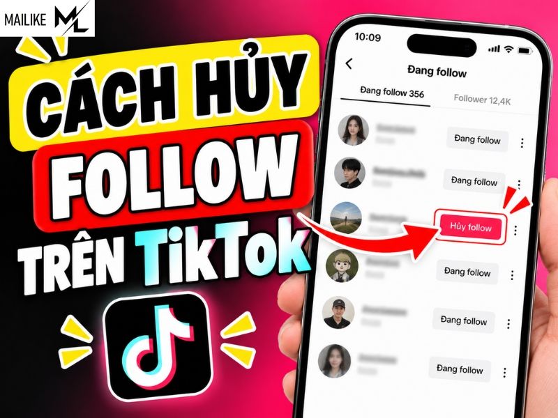 Cách hủy follow trên TikTok