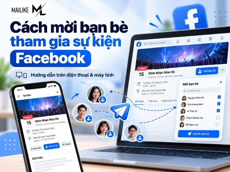 Cách mời bạn bè tham gia sự kiện Facebook