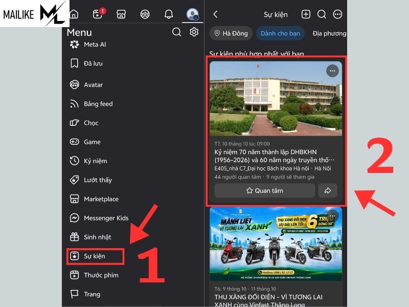 Cách mời bạn bè tham gia sự kiện Facebook