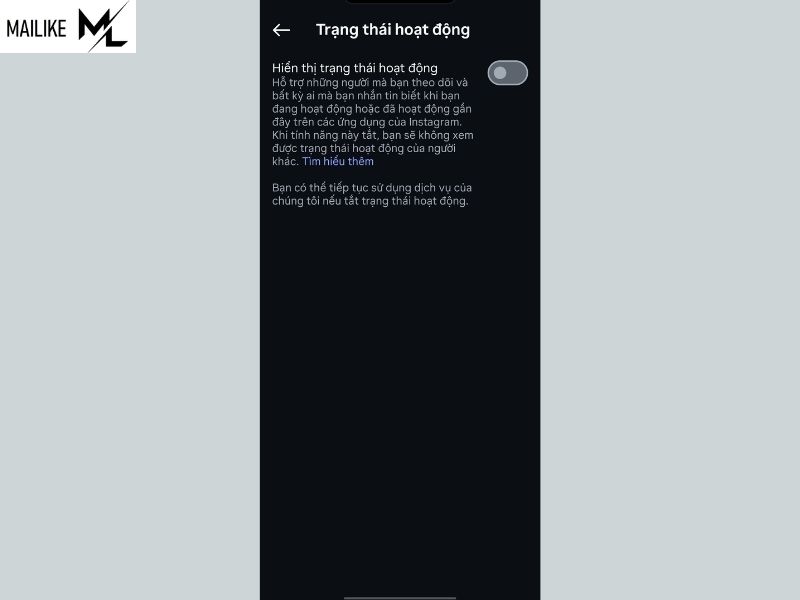 Cách tắt hoạt động Instagram