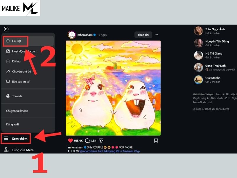 Cách tắt hoạt động Instagram